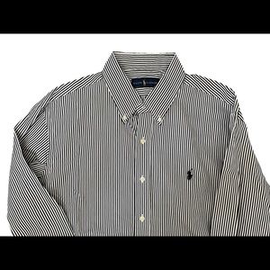Polo Ralph Lauren Navy Striped button down size Large